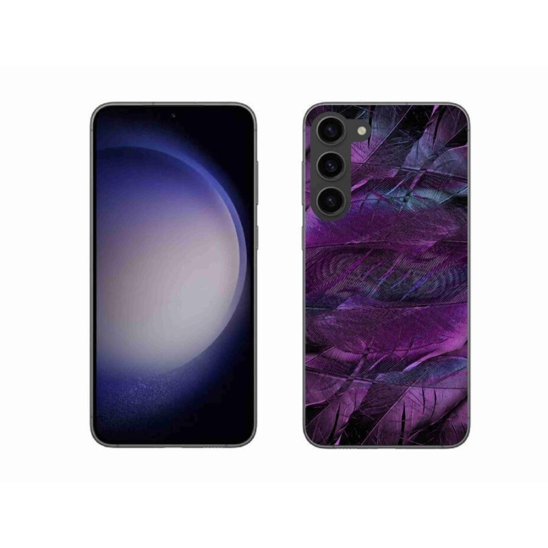 Gél védőhuzat mmCase Samsung Galaxy S23+ 5G - lila tollakhoz