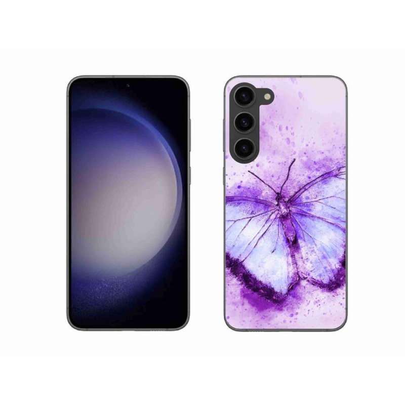 Zselés borítás mmCase Samsung Galaxy S23+ 5G - lila pillangó