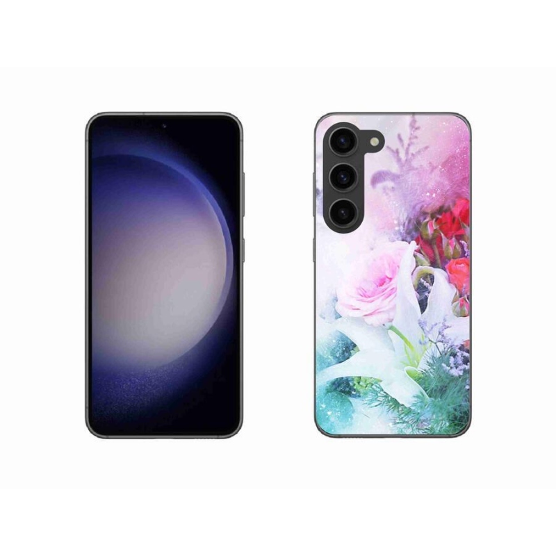 Gél borítás mmCase Samsung Galaxy S23 5G - virágok 4