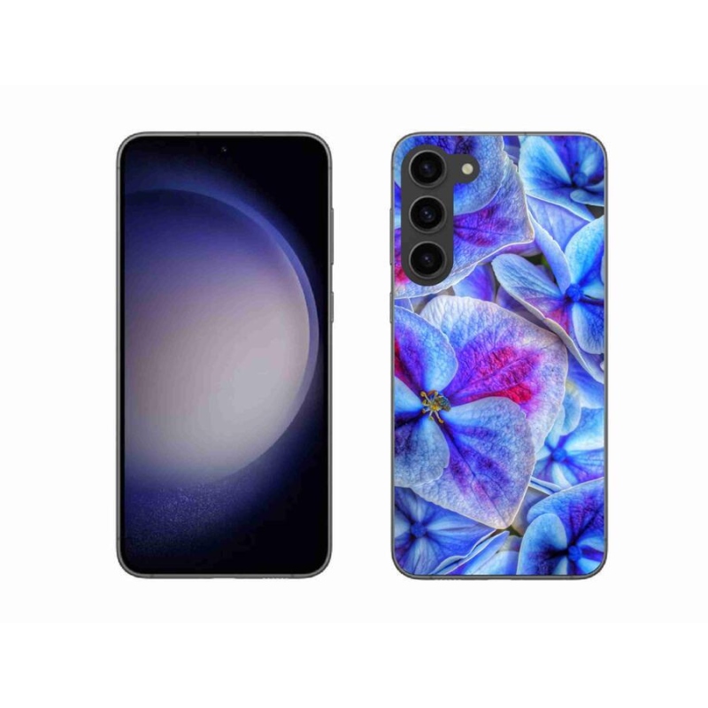 Gél védőhuzat mmCase Samsung Galaxy S23+ 5G - kék virágok 1