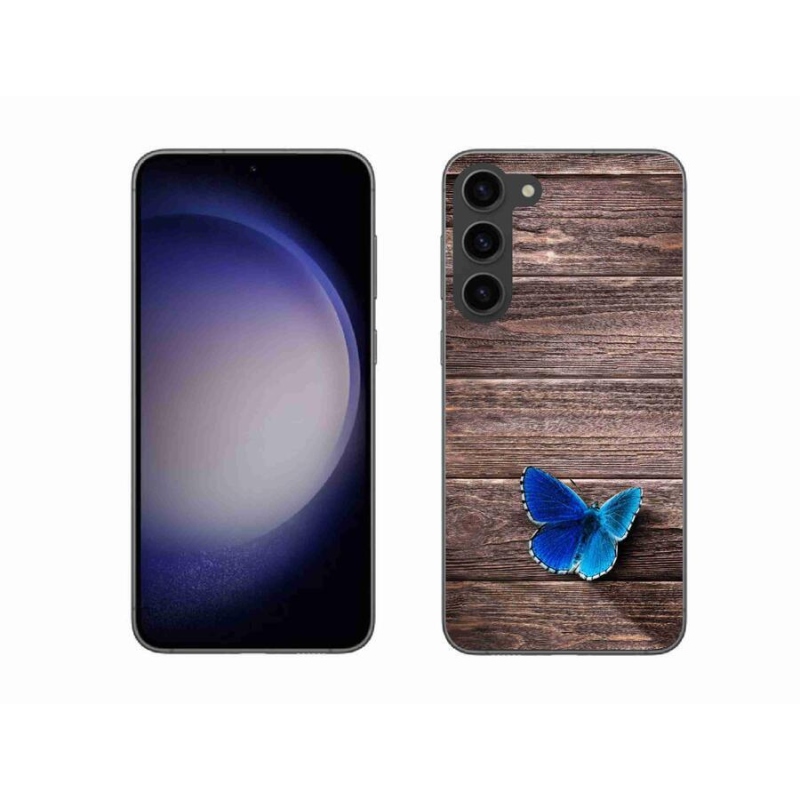 Gél védőhuzat mmCase Samsung Galaxy S23+ 5G - kék pillangó 1