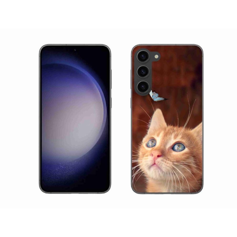 Gél borító mmCase Samsung Galaxy S23+ 5G - pillangó és cica - Samsung Galaxy S23+ 5G számára