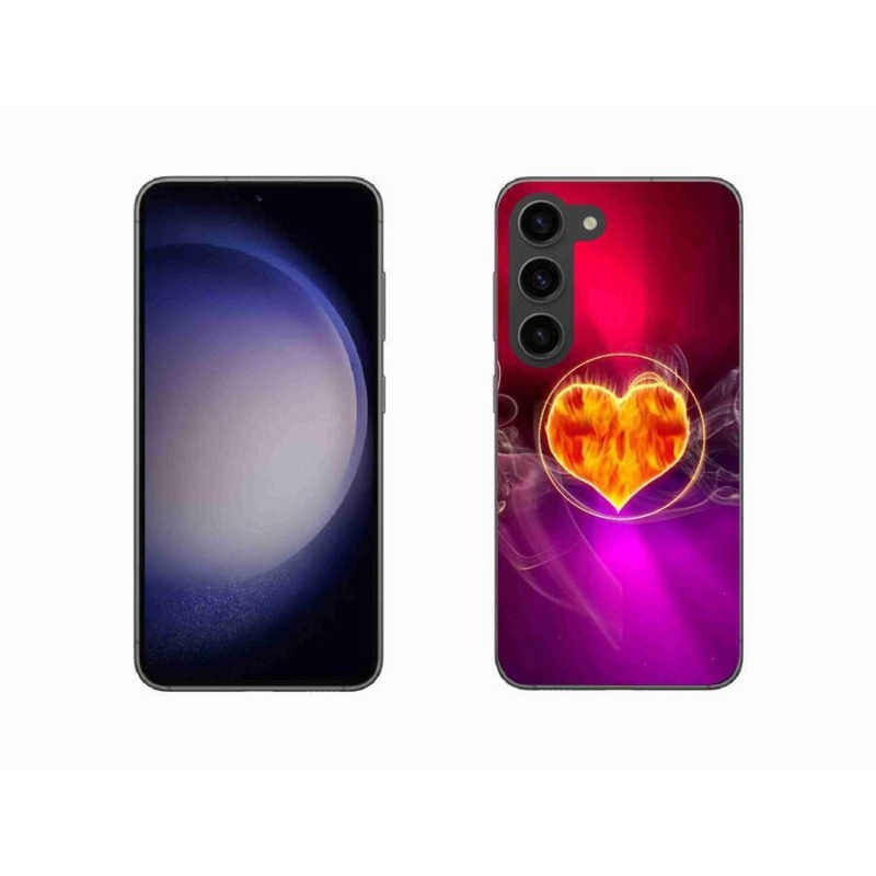 Gél borítás mmCase Samsung Galaxy S23 5G - tüzes szív - Samsung Galaxy S23 5G számára