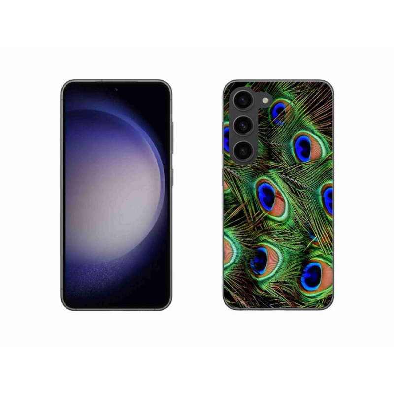 Zselés borítás mmCase Samsung Galaxy S23 5G - pávatoll - Samsung Galaxy S23 5G számára