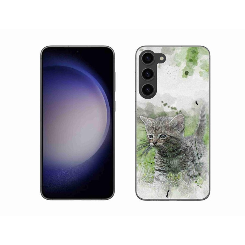 Gél borítás mmCase Samsung Galaxy S23+ 5G - aranyos cica 1