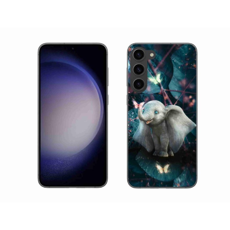 Gél borítás mmCase Samsung Galaxy S23+ 5G - aranyos elefánt - Samsung Galaxy S23+ 5G számára