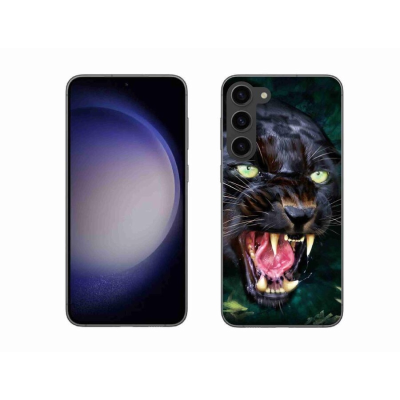 Zselés borítás mmCase Samsung Galaxy S23+ 5G - dühös fekete párduchoz