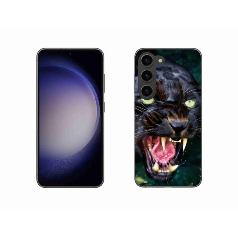 Gél borítás mmCase Samsung Galaxy S23 5G - dühös fekete párduchoz