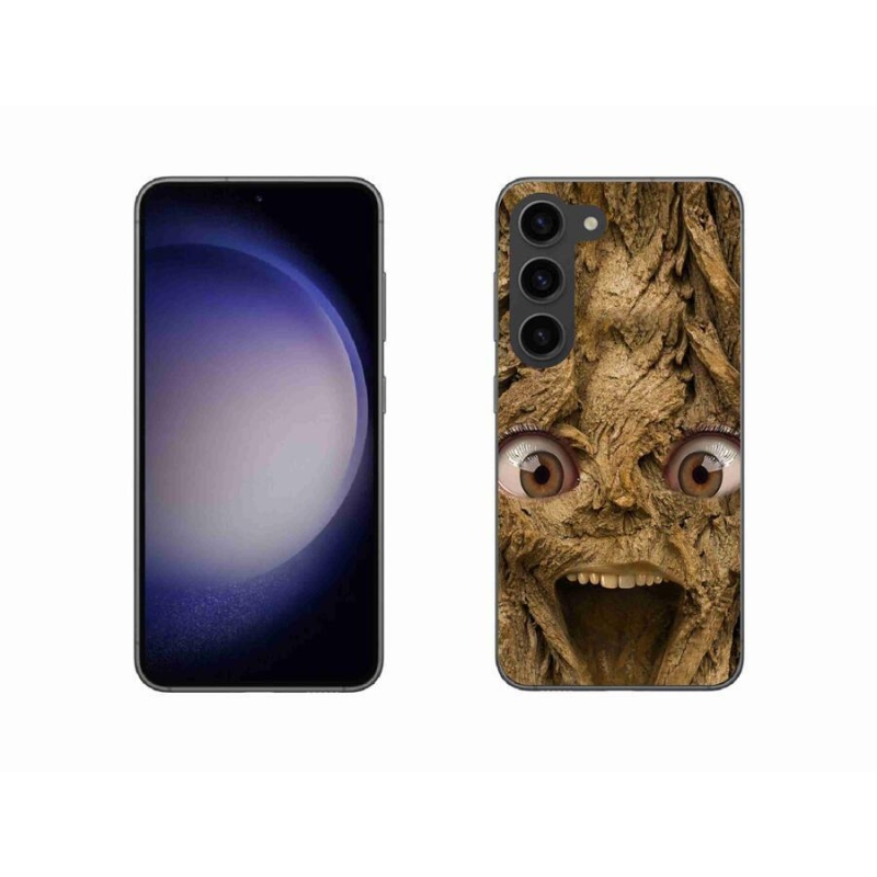 Gél borítás mmCase Samsung Galaxy S23 5G - vidám fa szemekkel