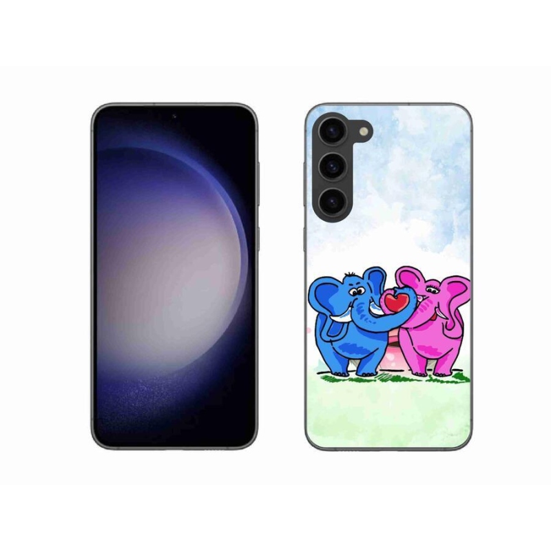 Gél borítás mmCase Samsung Galaxy S23+ 5G - szerelmes elefántokba
