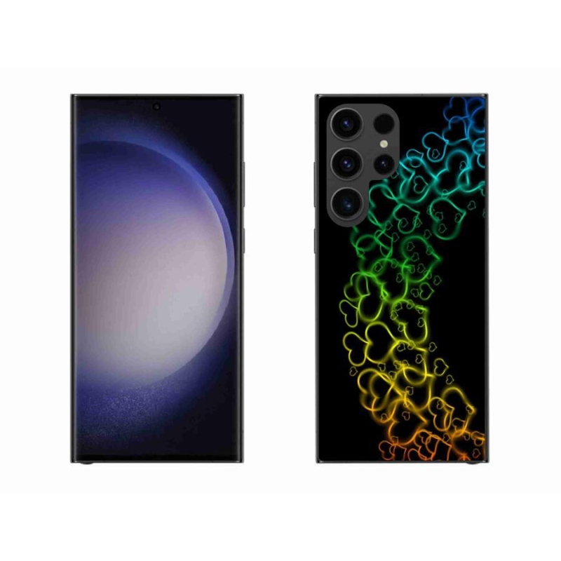 Zselés borítás mmCase Samsung Galaxy S23 Ultra 5G - színes szívek