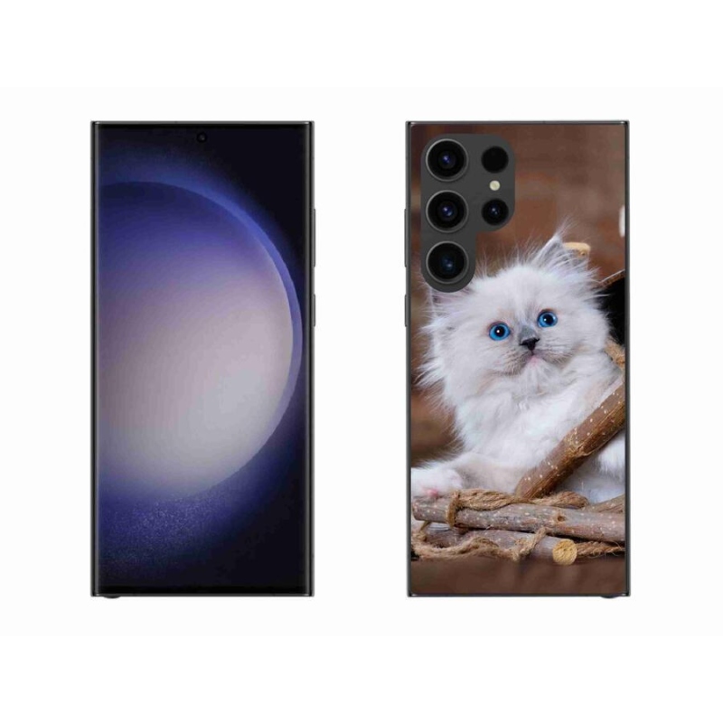 Zselés borítás mmCase Samsung Galaxy S23 Ultra 5G - fehér cica