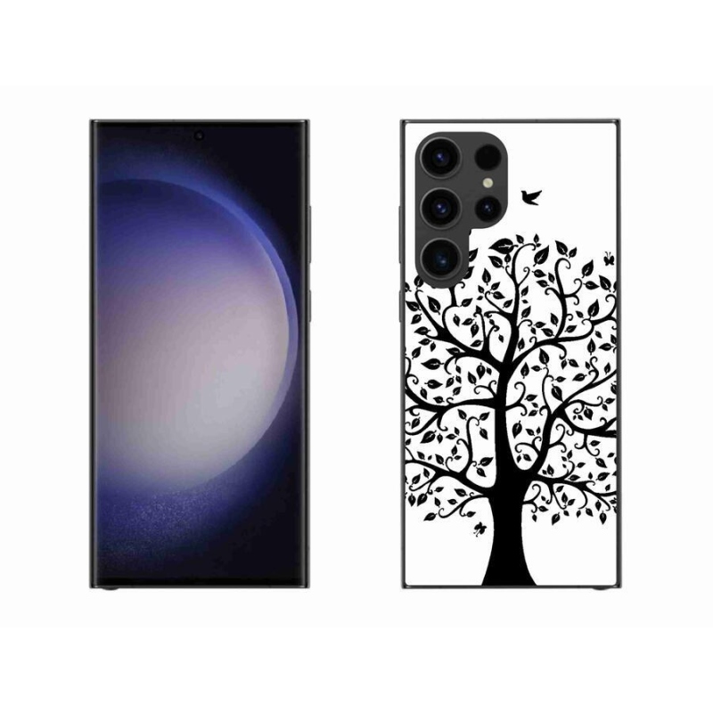 Zselés borítás mmCase Samsung Galaxy S23 Ultra 5G - fekete-fehér fa