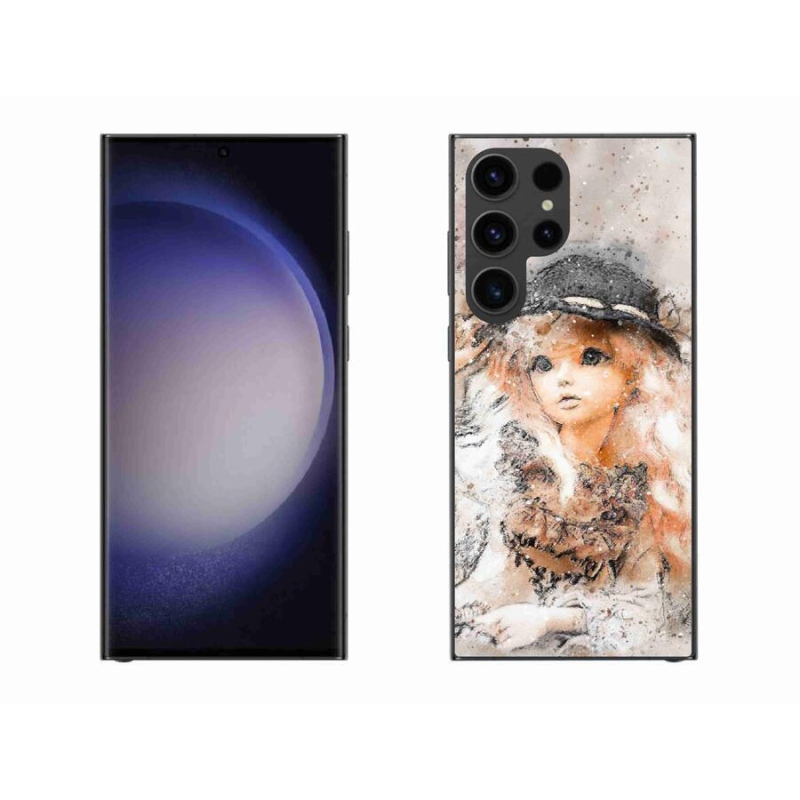 Zselés borítás mmCase Samsung Galaxy S23 Ultra 5G - kalapos lány számára