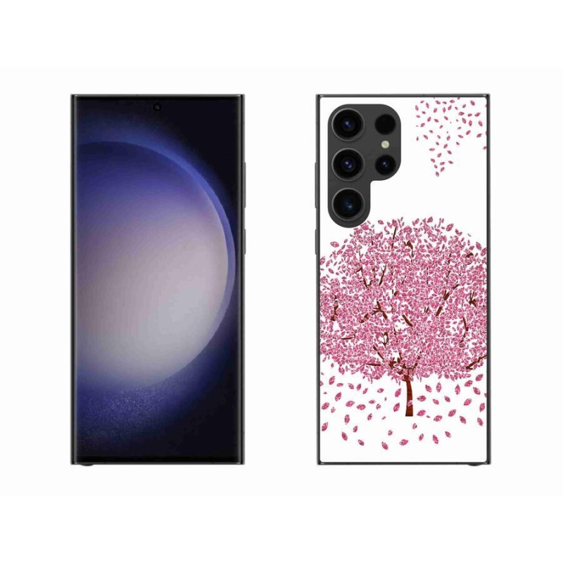 Zselés borítás mmCase Samsung Galaxy S23 Ultra 5G - rajzfilmfa levelekkel