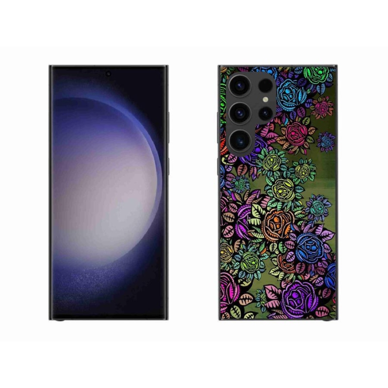 Gél borító mmCase Samsung Galaxy S23 Ultra 5G - virágok 6