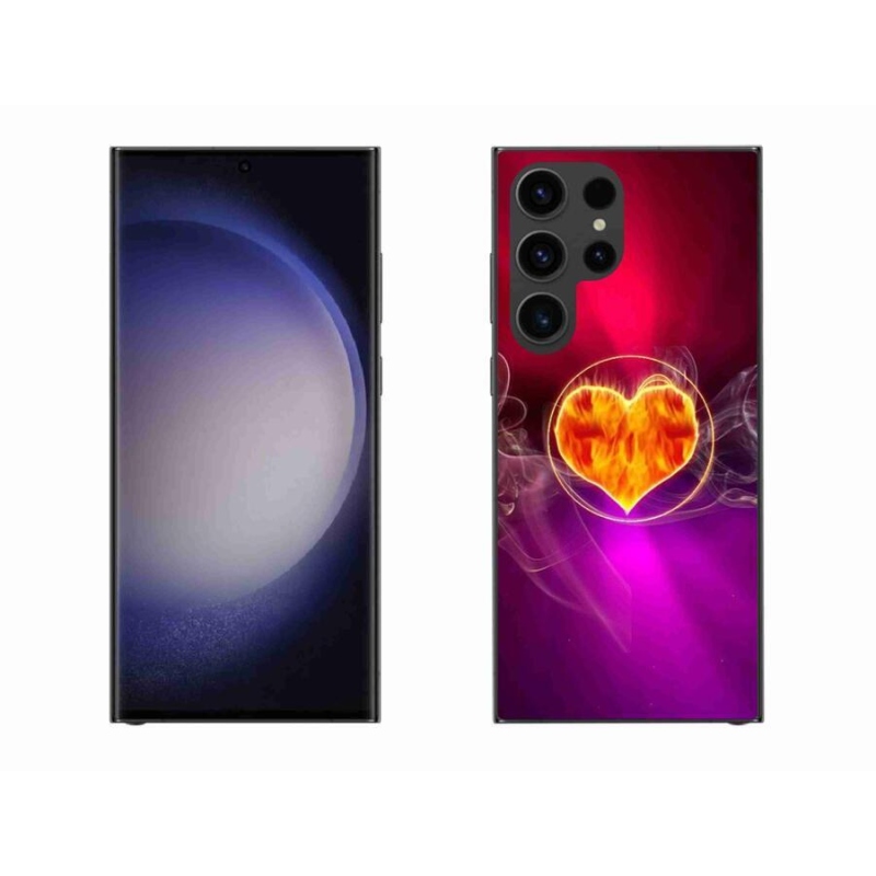 Gél borítás mmCase Samsung Galaxy S23 Ultra 5G - tüzes szív - Samsung Galaxy S23 Ultra 5G - tüzes szív
