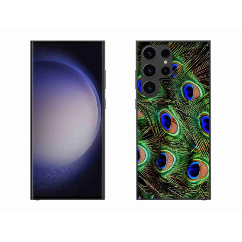 Zselés borítás mmCase Samsung Galaxy S23 Ultra 5G - pávatoll - Samsung Galaxy S23 Ultra 5G számára