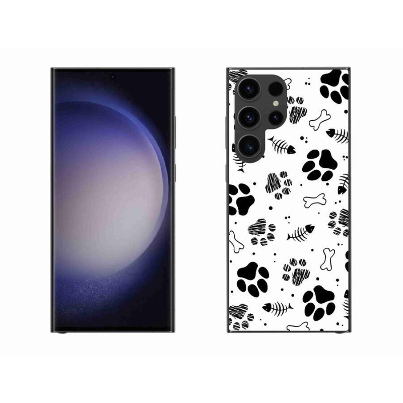 Zselés borítás mmCase Samsung Galaxy S23 Ultra 5G - kutyamancsok 1