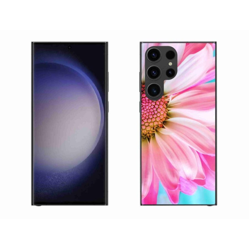 Gél védőhuzat mmCase Samsung Galaxy S23 Ultra 5G - rózsaszín virág