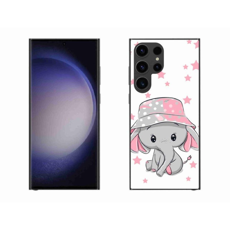 Zselés borítás mmCase Samsung Galaxy S23 Ultra 5G - rózsaszín elefánthoz