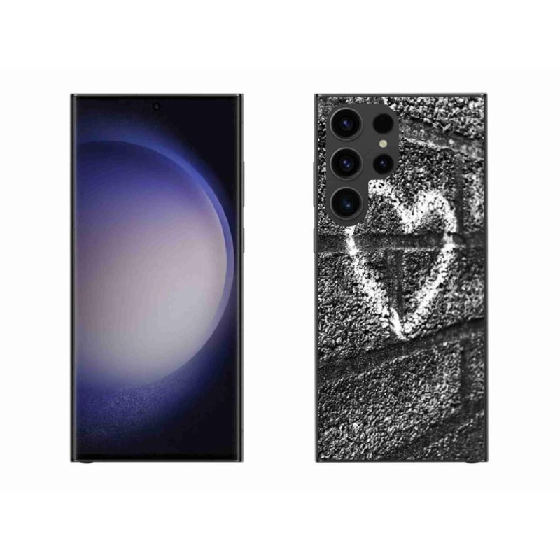 Gél borítás mmCase Samsung Galaxy S23 Ultra 5G - szív a falon