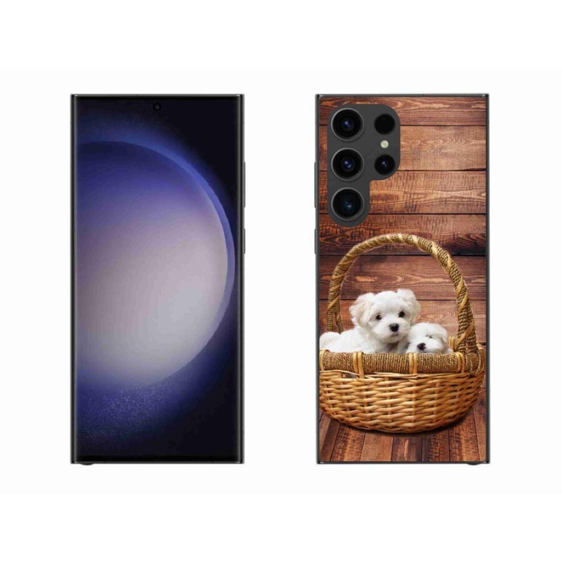 Zselés borítás mmCase Samsung Galaxy S23 Ultra 5G - kölyökkutyákhoz