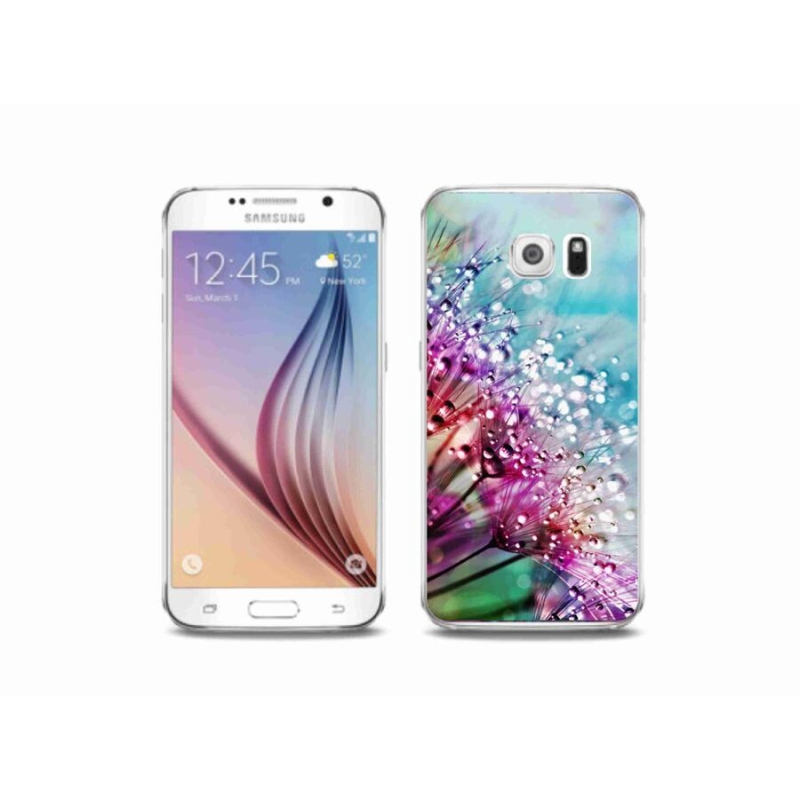Gél borítás mmCase mobiltelefonhoz Samsung Galaxy S6 - színes virágok