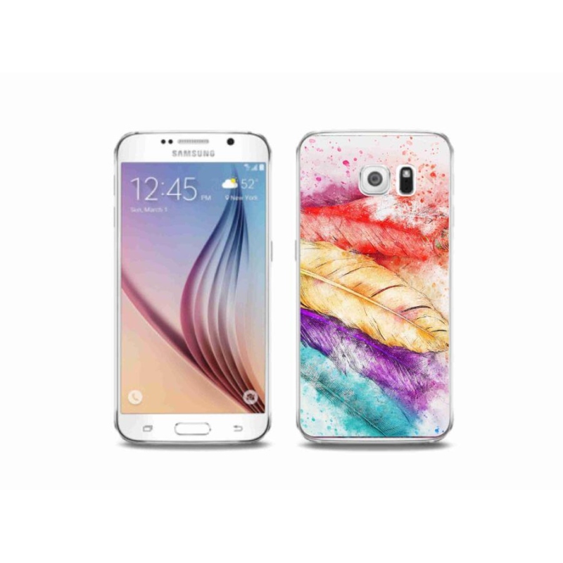 Gél védőhuzat mmCase Samsung Galaxy S6 készülékhez - színes tollak