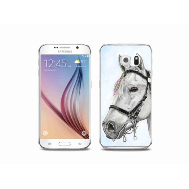Zselés borítás mmCase Samsung Galaxy S6 - fehér ló 1