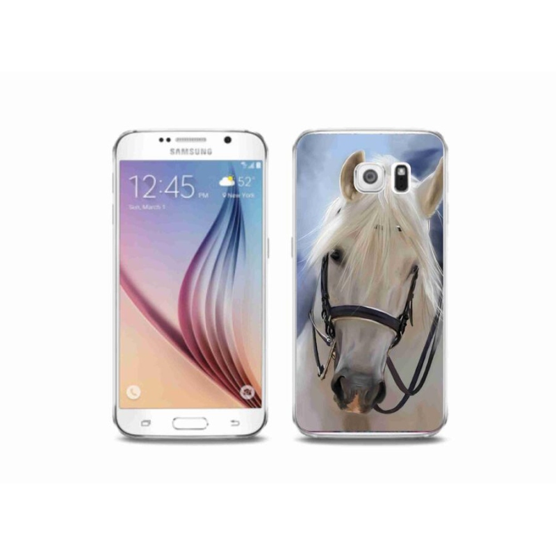 Zselés borítás mmCase Samsung Galaxy S6 készülékhez - fehér ló