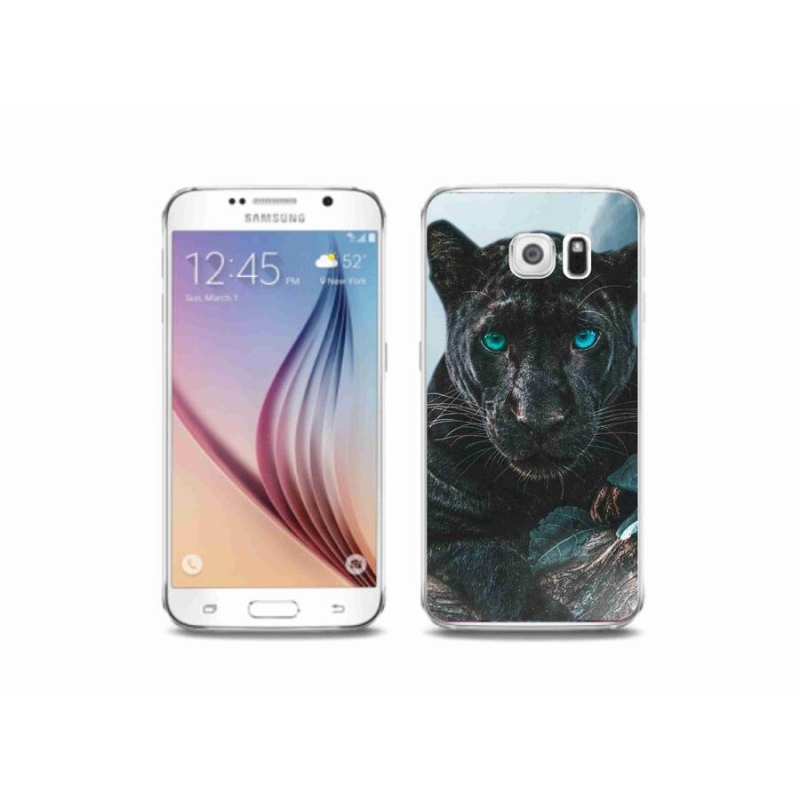 Gél védőhuzat mmCase Samsung Galaxy S6 készülékhez - fekete párduc