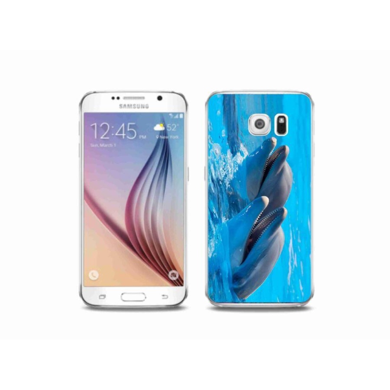 Zselés borítás mmCase Samsung Galaxy S6 készülékhez - delfinek