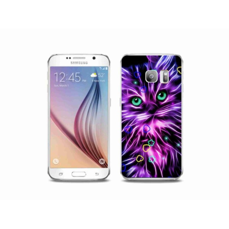 Gél borítás mmCase Samsung Galaxy S6 Edge készülékhez - absztrakt macska