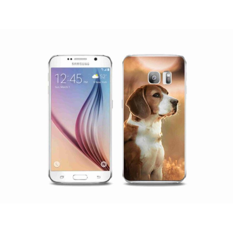 Gél védőhuzat mmCase Samsung Galaxy S6 Edge készülékhez - bézs színű