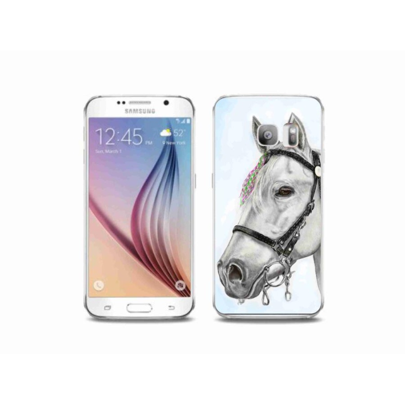 Zselés borítás mmCase Samsung Galaxy S6 Edge - fehér ló 1