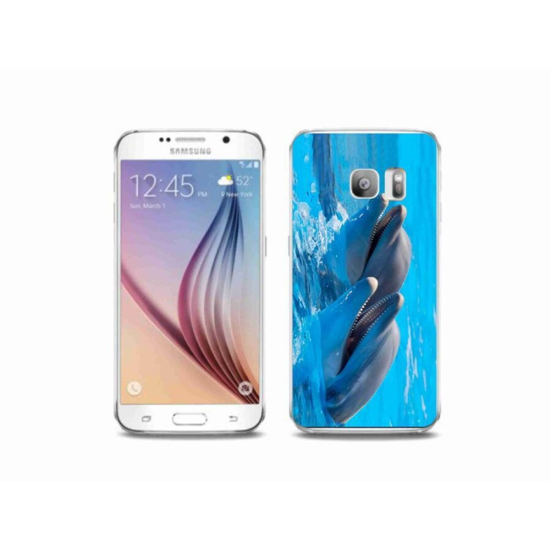 Zselés borítás mmCase Samsung Galaxy S6 Edge készülékhez - delfinek