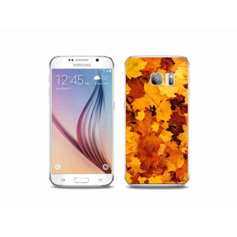 Gél borítás mmCase Samsung Galaxy S6 Edge készülékhez - juharlevelek