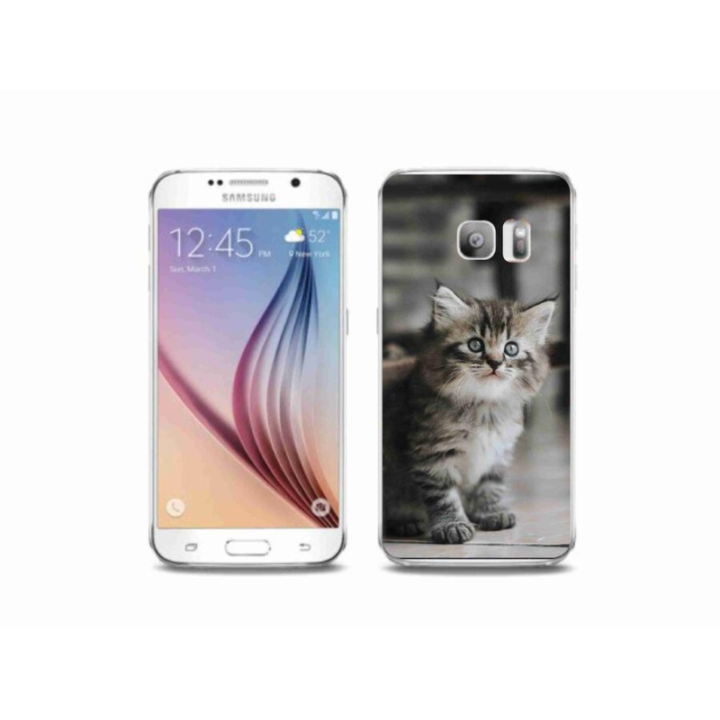 Gél borítás mmCase Samsung Galaxy S6 Edge készülékhez - cica