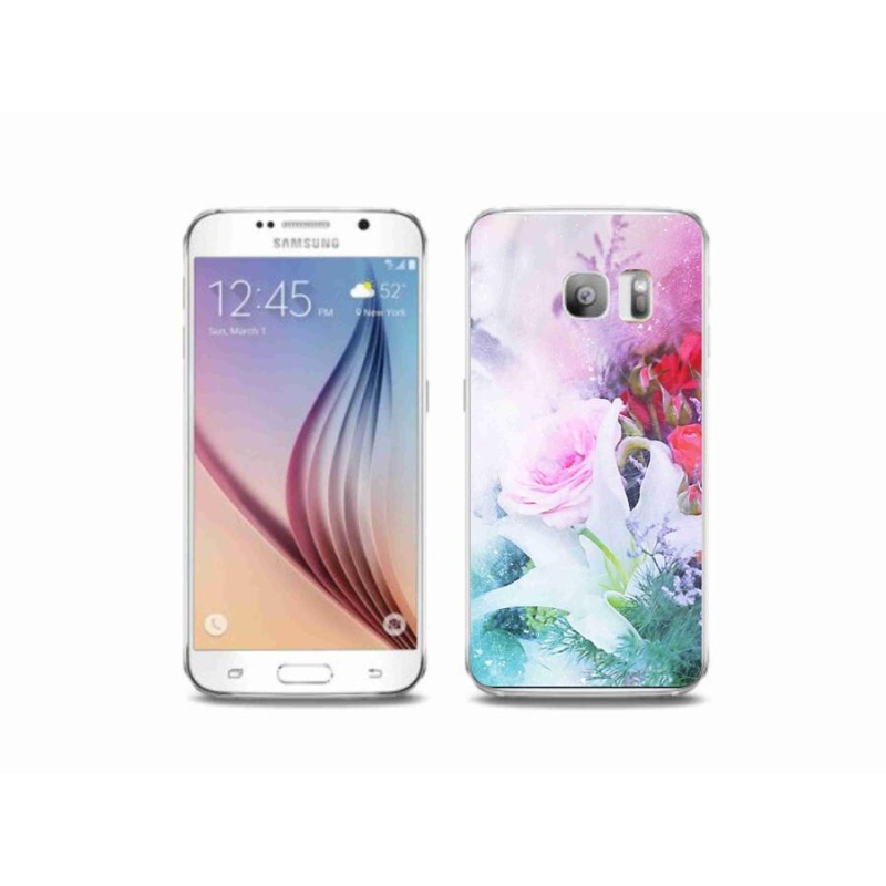 Gél borítás mmCase Samsung Galaxy S6 Edge készülékhez - virág 4