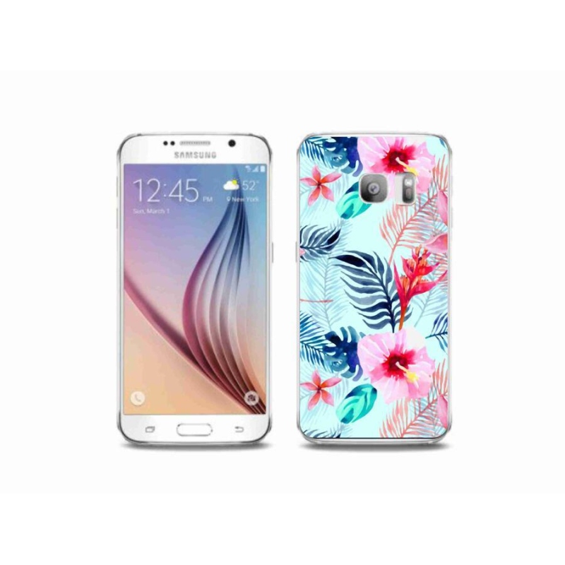 Gél borítás mmCase Samsung Galaxy S6 Edge készülékhez - virágok