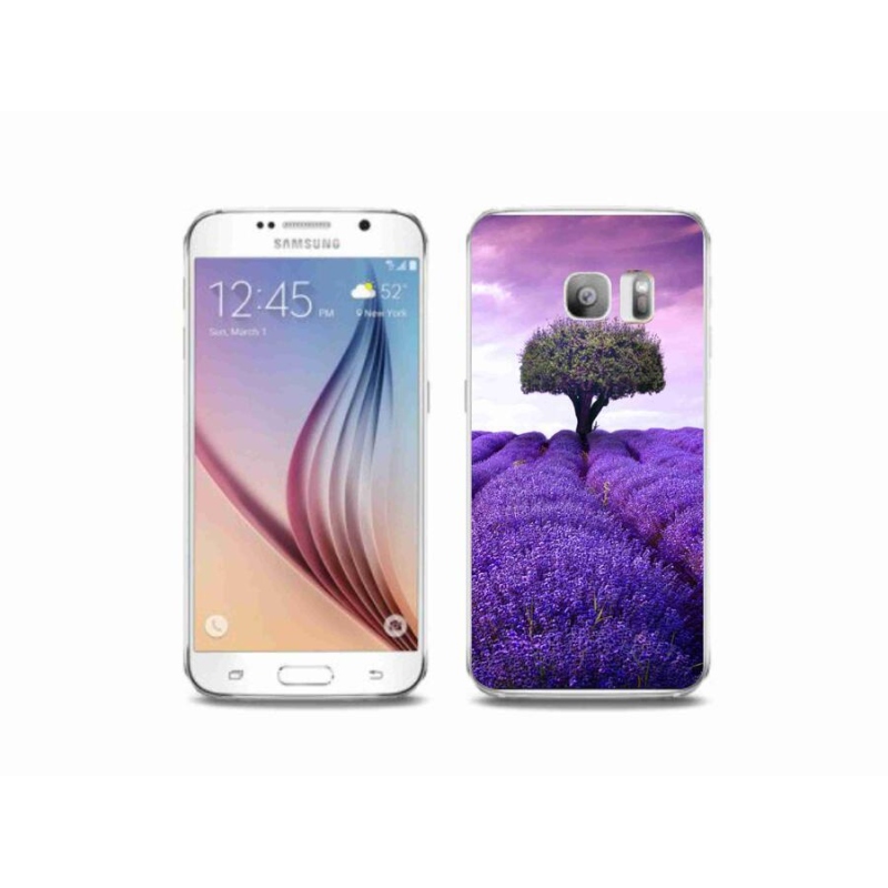 Gél védőhuzat mmCase Samsung Galaxy S6 Edge készülékhez - levendula rét