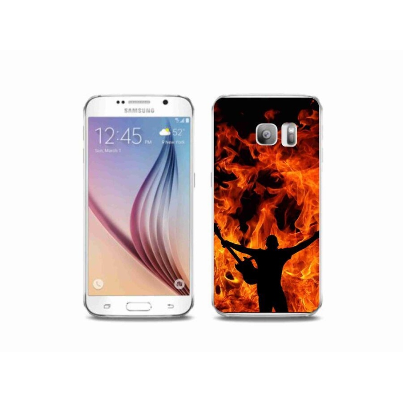 Gél borítás mmCase Samsung Galaxy S6 Edge - zenész és tűz