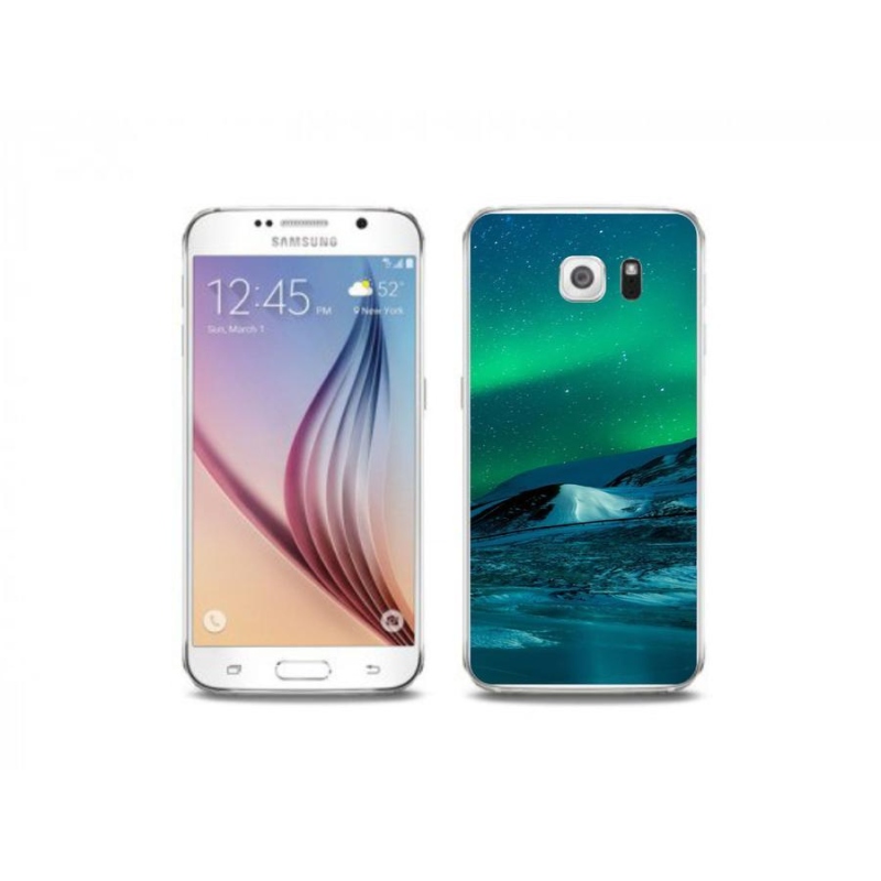 Gél borítás mmCase Samsung Galaxy S6 Edge készülékhez - sarki fény