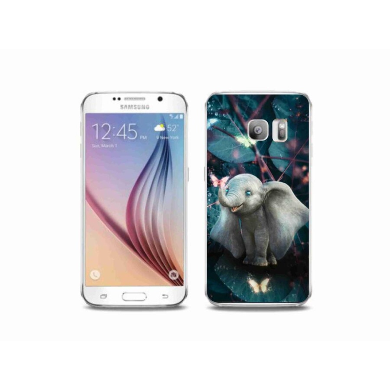 Gél borítás mmCase Samsung Galaxy S6 Edge készülékhez - aranyos elefánt