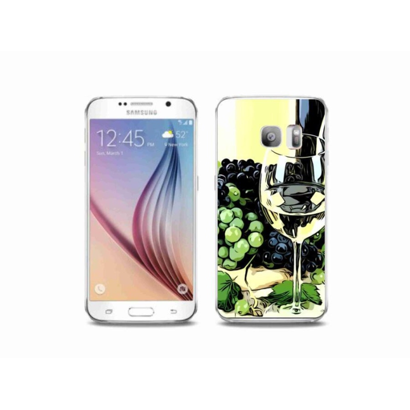 Gél borítás mmCase Samsung Galaxy S6 Edge készülékhez - pohár bor