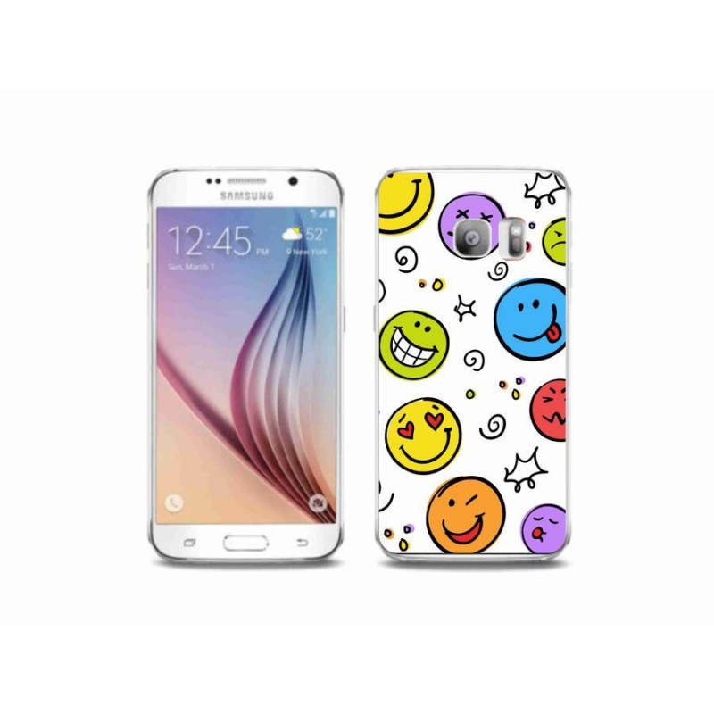 Gél borítás mmCase Samsung Galaxy S6 Edge készülékhez - smiley-k