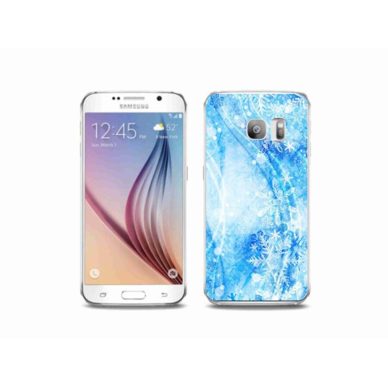 Gél borítás mmCase Samsung Galaxy S6 Edge készülékhez - hópelyhek