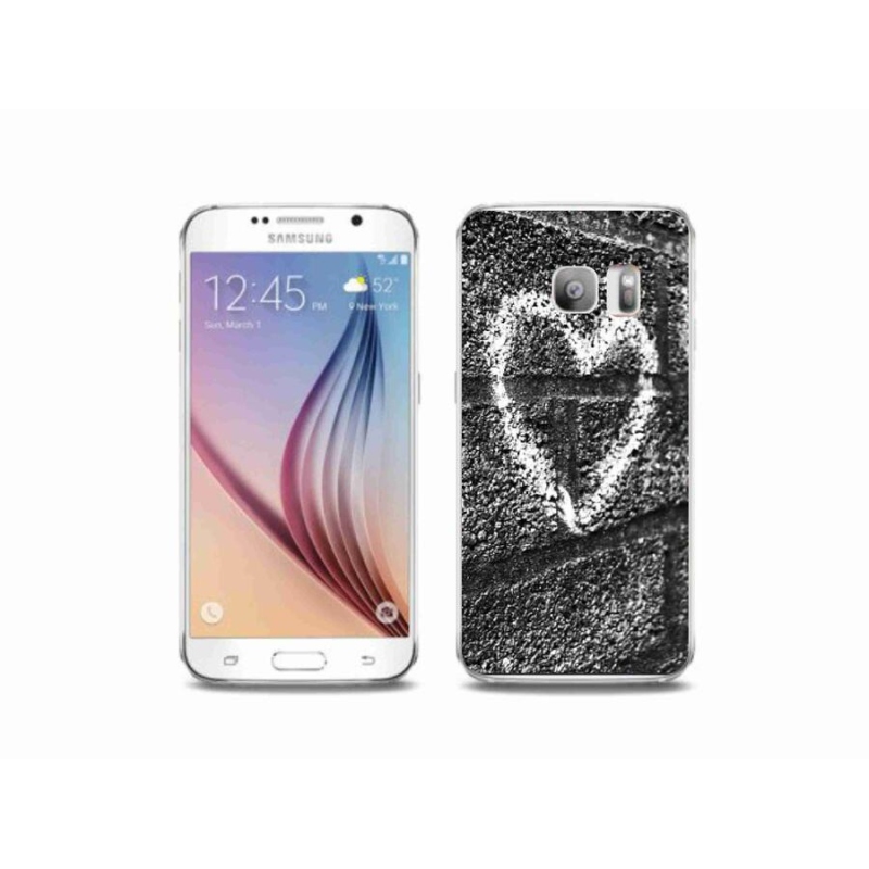 Gél borítás mmCase Samsung Galaxy S6 Edge készülékhez - szív a falon