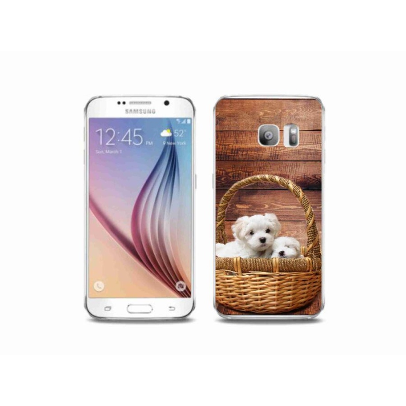 Gél borítás mmCase Samsung Galaxy S6 Edge készülékhez - kölyökkutyák